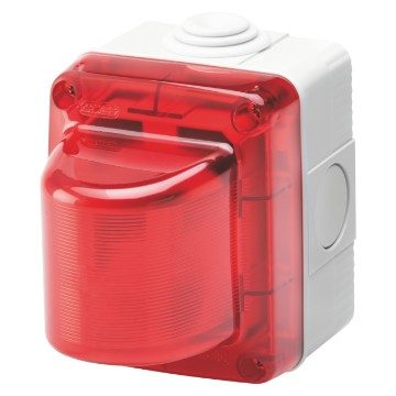 [PTG018.00182] GEWISS GW27421, Electronic Flashlights, 25W, 24V, Red Diffusor, IP55, Grey Ral 7035