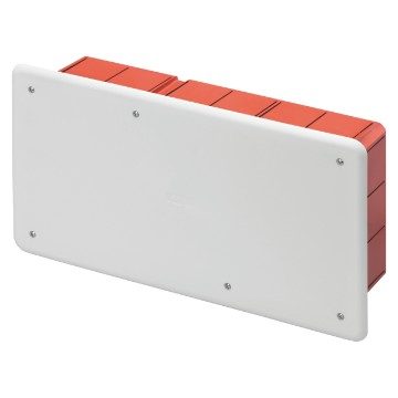 [PTG018.00213] GEWISS GW48007, Junction and Connection Box for Brick Walls, with DIN Rail, Dimensions 294x152x75, White Lid Ral9016
