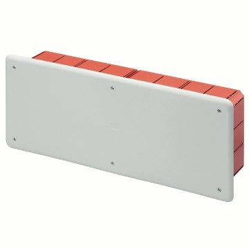 [PTG018.00214] GEWISS GW48008, Junction and Connection Box for Brick Walls, with DIN Rail, Dimensions 392x152x75, White Lid Ral9016