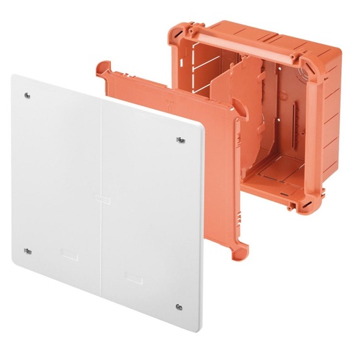 [PTG018.00218] GEWISS GW48207, Cutie de joncțiune și conectare pentru asamblare alăturată pentru montanți, Dimensiuni 260x260x121, Capac simplu pliabil, Alb RAL 9016