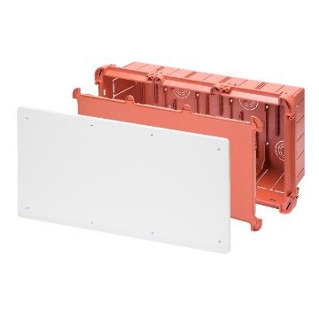 [PTG018.00219] GEWISS GW48211, Junction and Connection Box for Sidebyside Assembly for Uprights, Dimensions 520x260x121, Plain Plumbable Lid, White Ral9016