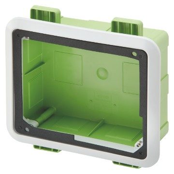[PTG018.00266] GEWISS GW66681, Cutie cu montaj încastrat cu cadru pentru priză orizontală fixă, 16/32A SBF, IP44