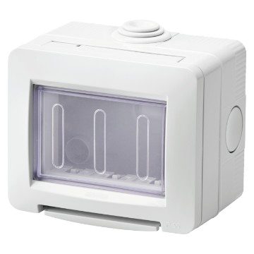 [PTG018.00288] GEWISS GW16513, Self Supporting Empty Container, Watertight IP55 3 Gang, Ral 7035 Grey, Chorusmart