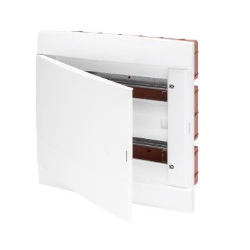 [PTG010.00022] GEWISS GW40287TB, Carcase decorative pre-aranjate pentru blocurile terminale ale carcasei, Ușă simplă, Alb, 4 module