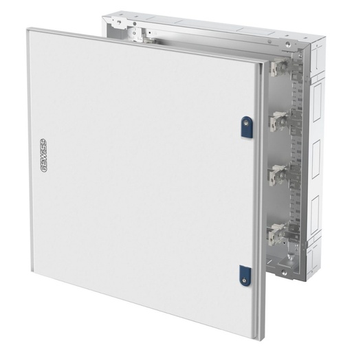 [PTG010.00165] GEWISS GW47087, Tablou de distribuție cvx 160i , Montare încastrată, 600x600x105, 96(24x4) module, IP40, Ușă simplă din tablă, Cu 2 încuietori, Gri RAL7035