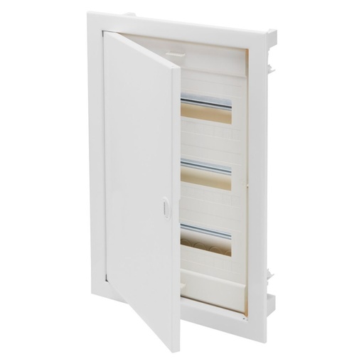 [PTG010.00190] GEWISS GW40162N, Carcasă protejată cu montaj încastrat pentru pereți din gIPs-carton, Cu reglete de borne, 24 de module, Ușă simplă și cadru metalic