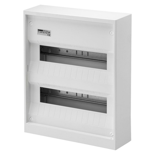 [PTG010.00215] GEWISS GW43022S, Surface Mounting Enclosure, German Standard with Terminal Block, 24 (12x2) Modules, Ip30