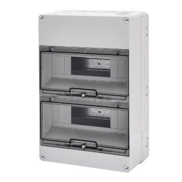 [PTG010.00231] GEWISS GW40007, Enclosure, Walls with Perforation Centres, Prearranged for Terminal Block, (12x2) 24m IP55