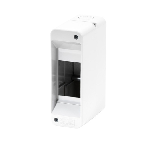 [PTG010.00233] GEWISS GW40022, Enclosure Prearranged FPR Terminal Block, with Door, Walls with Perforation Center, 2 Modules, IP40