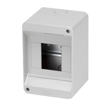 [PTG010.00234] GEWISS GW40023, Carcasă tablou montaj aparent pre-aranjat, Fără ușă, Pereți cu perforație centru, 4 module, IP40