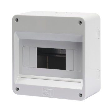 [PTG010.00236] GEWISS GW40026, Enclosure Prearranged FPR Terminal Block, with Door, Walls with Perforation Center, 8 Modules, IP40