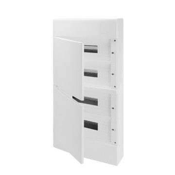 [PTG010.00269] GEWISS GW40073BQ, Tablou electric, Cu bloc terminal n 4 x [(3x16)+(17x10)] e 4 x [(3x16)+(17x10)], Ușă simplă, (18x4) 72m IP40