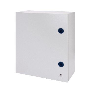 [PTG010.00308] GEWISS GW46033, Placă din metal cu ușă simplă prevăzută cu încuietoare 405x500x200, IP55, Gri RAL 7035