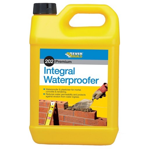 [PTG263.00134] EVERBUILD 202 Integral Liquid Waterproofer, Waterproofer and Plasticiser for Mortar and Rendering