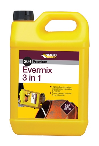 [PTG263.00136] EVERBUILD 204 Evermix 3 in 1, Triple Action Air Entraining Chloride-Free Admixture