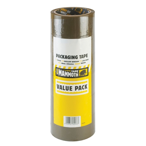 [PTG277.00028] EVERBUILD MAMMOTH VALUE PACKAGING TAPE, Low-noise quality packaging tape, 48 mm x 50 m