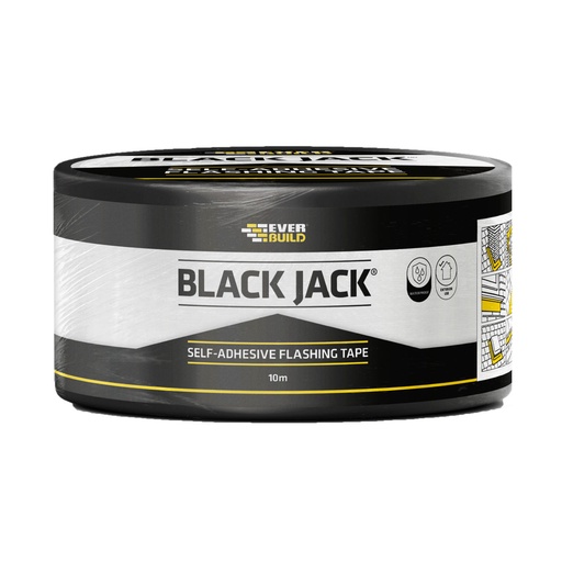 [PTG277.00069] EVERBUILD BLACK JACK FLASHING TAPE FLASH, Self-adhesive flashing tape with lead-look finish