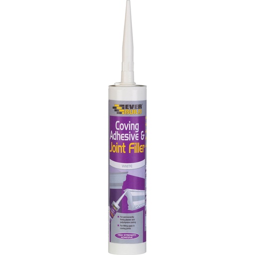 [PTG254.00177] EVERBUILD Coving Adhesive & Joint Filler, Solvent-Free Grab Adhesive for Coving, Interior, White, 310 mL