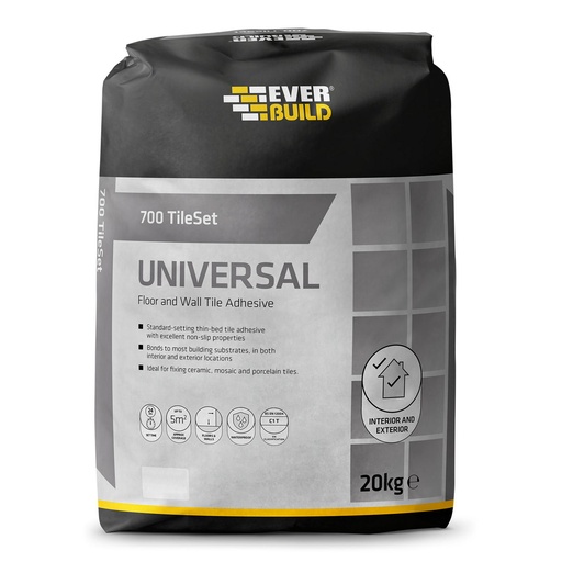 [PTG254.00202] TileSet 700 Universal, Standard Thin-Bed Tile Adhesive, Interior & Exterior, 20 kg