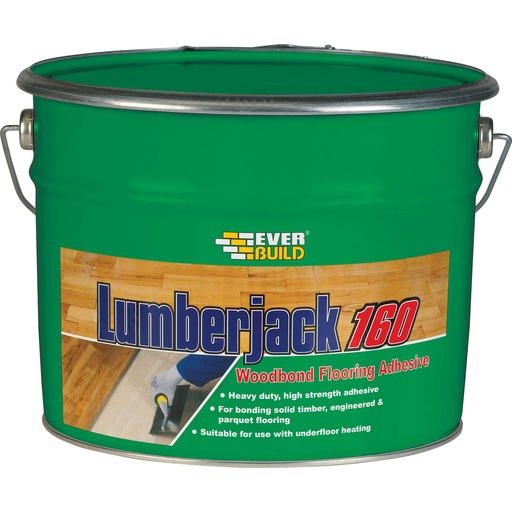 [PTG254.00224] EVERBUILD Lumberjack 160 Woodbond, High Spec Woodbond Flooring Adhesive, Interior, Buff, 10 L