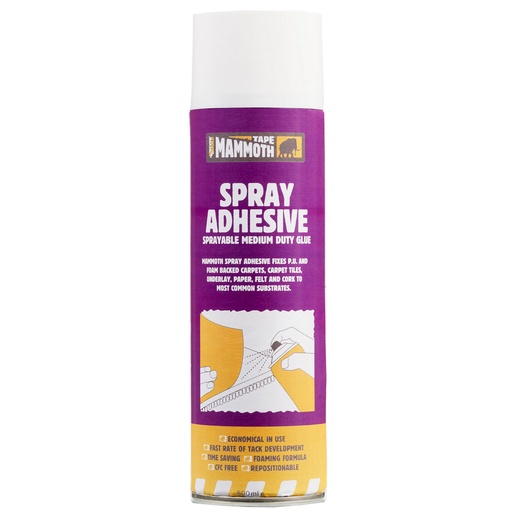 [PTG254.00300] EVERBUILD MAMMOTH SPRAY ADHESIVE, Sprayable Heavy Duty Adhesive, Interior, 500 mL