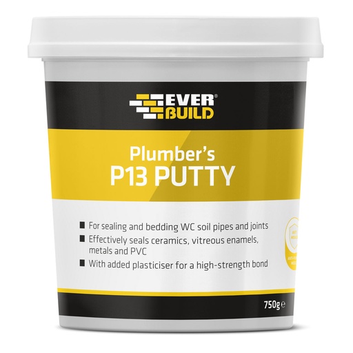 [PTG254.00307] EVERBUILD 113 Plumbers Putty, Waterproof Non-Setting Plumbers Putty, Interior, Beige, 750g