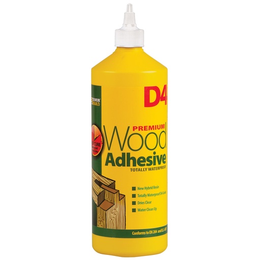 [PTG254.00308] EVERBUILD D4 Wood Adhesive, Industrial D4 Wood Adhesive Hybrid Resin, Interior, White