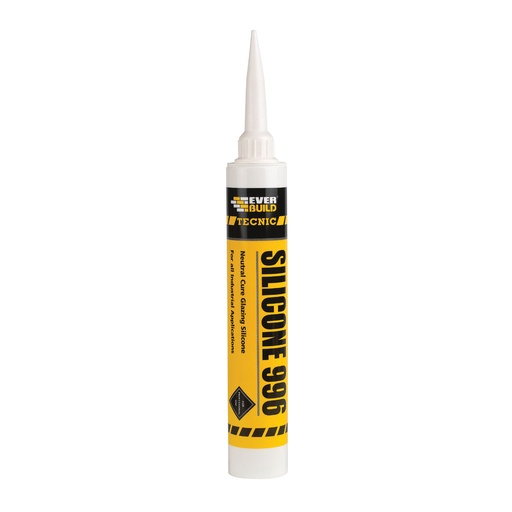 [PTG254.00325] EVERBUILD Tecnic Silicone 996, Low Modulus Neutral Silicone for Glazing & Joints, Interior & Exterior, 380 mL