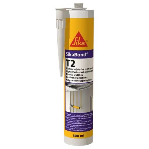 [PTG254.00339] SikaBond T-2, Elastic Polyurethane Adhesive for Timber & Mixed Materials, Interior & Exterior, White, 300 mL