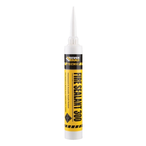 [PTG254.00411] EVERBUILD Tecnic Fire Sealant 300, Intumescent & Acoustic Acrylic Sealant 150°C Rated, Interior