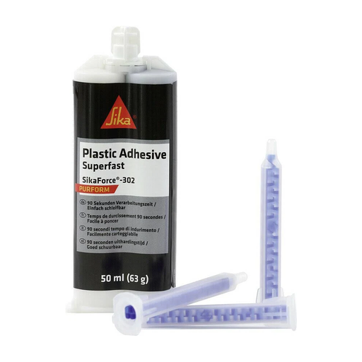 [PTG254.00559] SikaForce-302, Superfast-Curing Plastic Repair Adhesive Purform®, Interior, Black, 50 mL