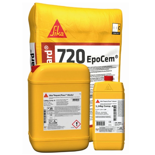 [PTG042.00051] Sikagard-720 EpoCem, 3-part leveling and filling mortar cement & epoxy blend, Interior & Exterior, Grey, 21 kg