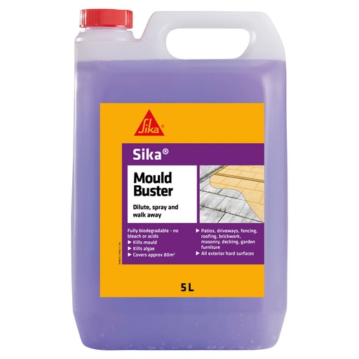[PTG256.00001] Sika MouldBuster, Solutie de indepartare a algelor, mucegaiului si depunerilor verzi, Exterior, Violet, 5 L