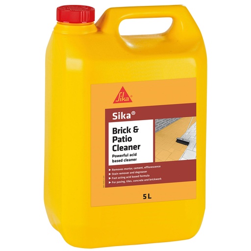 [PTG256.00009] Sika Brick & Patio Cleaner, Agent de curatare acid pentru zidarie si terase, Exterior, Transparent, 5 L
