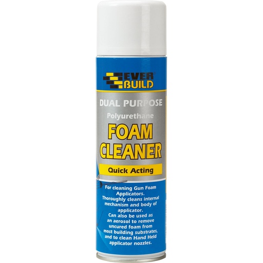 [PTG256.00034] EVERBUILD Dual Purpose Foam Cleaner, PU Foam Cleaner for Guns & Tools, Interior & Exterior, Clear, 500 mL