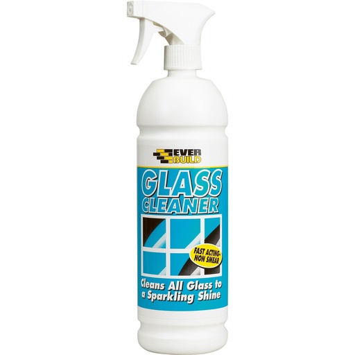 [PTG256.00037] EVERBUILD Glass Cleaner, High Strength Glass Cleaner, Interior & Exterior, Blue coloured liquid, 1 L