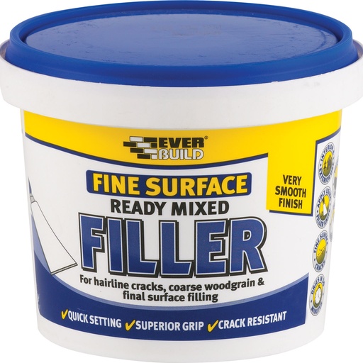 [PTG039.00056] EVERBUILD FINE SURFACE FILLER, A ready mixed filler for filling small holes and surface imperfections, Interior & Exterior, 600 g