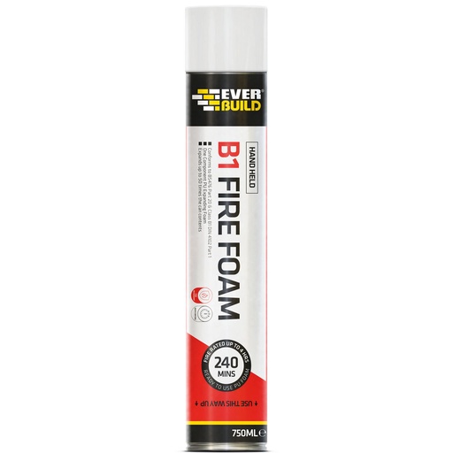 [PTG039.00077] EVERBUILD B1 Handheld Fire Foam, A quick-setting, fire-rated, handheld foam, Interior & Exterior, Pink, 750 ml