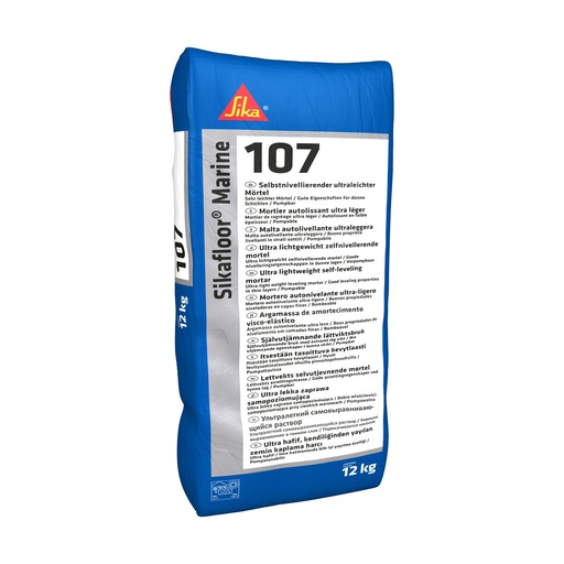[PTG041.00016] Sikafloor Marine-107, Ultra-light leveller for marine decks, Interior, Grey, 12 kg