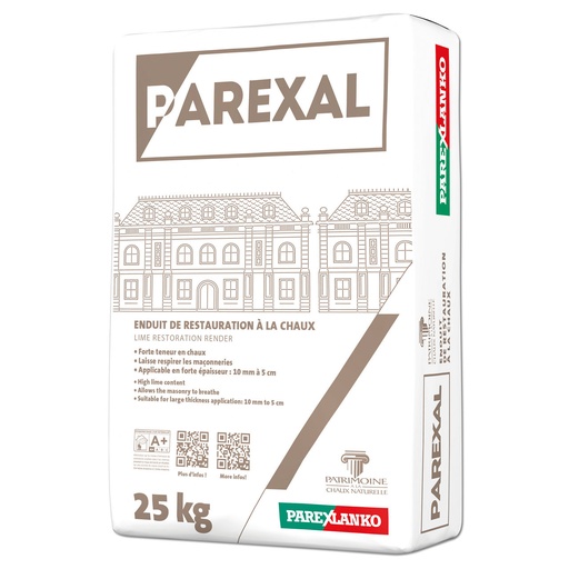 [PTG261.00034] Parex PAREXAL, One Coat Coloured Hydraulic Lime Render, Interior & Exterior, 25 kg
