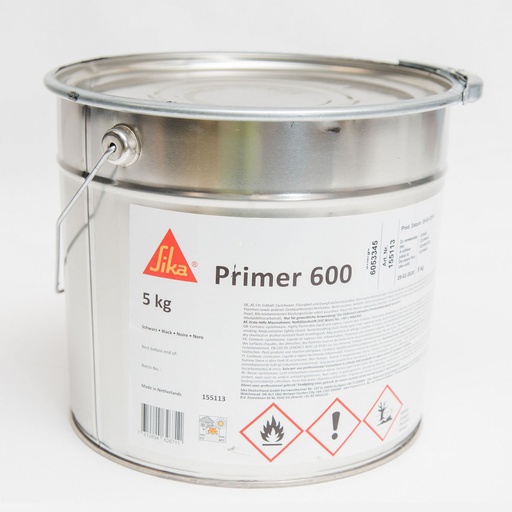 [PTG276.00073] SikaRoof Primer-600 UK, Primer for Sika Self-Adhesive Roofing Membranes, Exterior, Black,12,5 kg