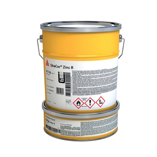 [PTG276.00074] SikaCor Zinc R, Zinc-Rich Epoxy Primer With Low Solvent Content, Interior & Exterior, 15 kg
