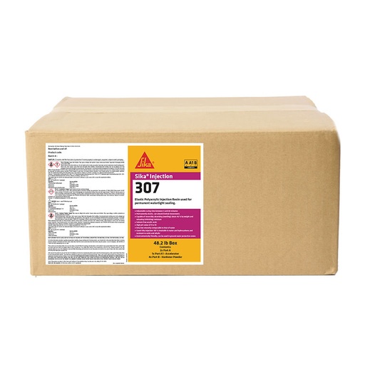 [PTG259.00001] Sika Injection-307, Elastic Injection Resin for Durable Watertight Sealing, Exterior, Amber, 21.85 Kg