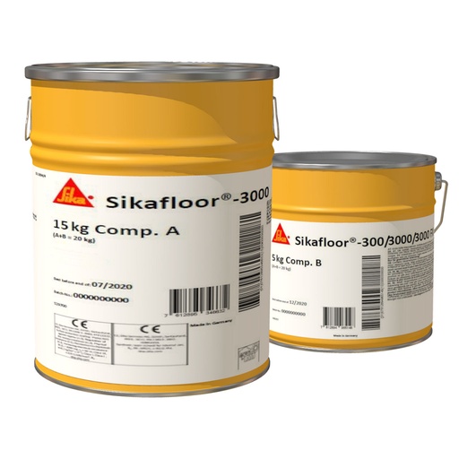 [PTG259.00031] Sikafloor-3000 Snapbooster, Elastic, Low Voc Pu Self-Smoothing Flooring Resin, Interior, 40 Kg