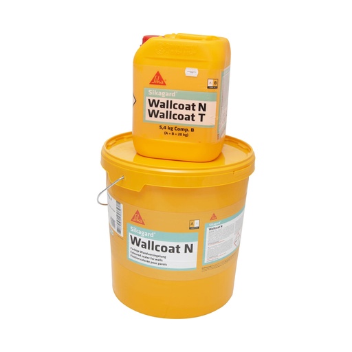 [PTG259.00164] Sikagard Wallcoat N, Strat de sigilare epoxidic colorat pentru pereti, pe baza de apa, Exterior, Alb, 20 Kg