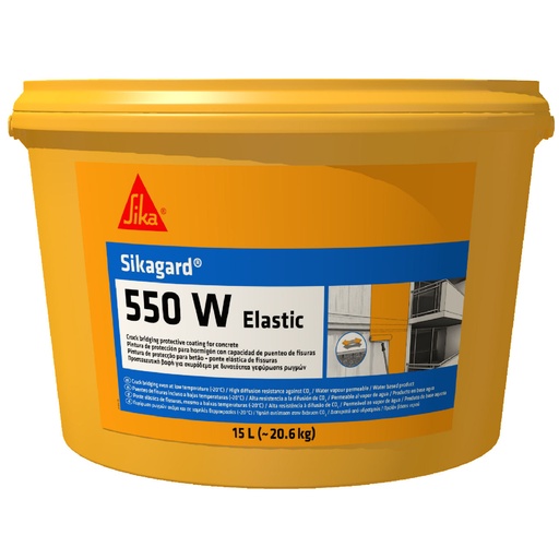 [PTG257.00167] Sikagard-550 W Elastic, Acoperire pentru beton cu punte peste fisuri, Exterior, 15 L