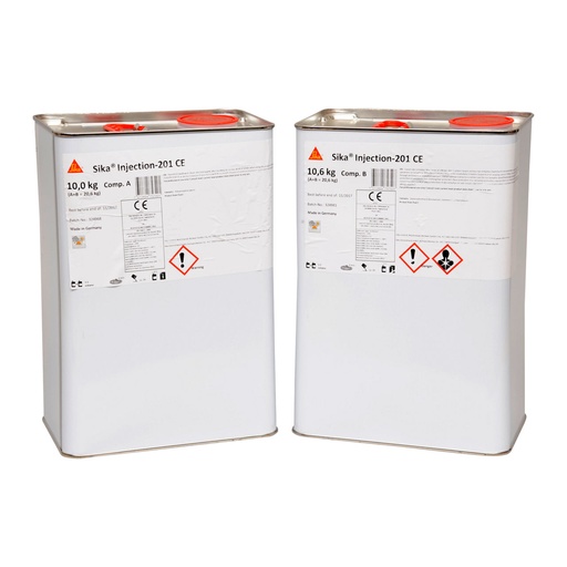 [PTG255.00017] Sika Injection-201 CE, Low-viscosity Elastic Solvent-free Polyurethane Injection Resin, Exterior