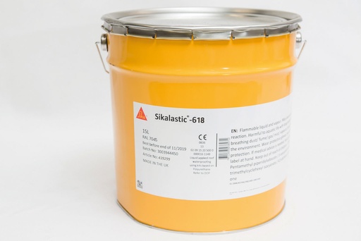 [PTG255.00056] Sikalastic-618, One-component, Cold-applied, Moisture-triggered Polyurethane Membrane, Exterior, 15 L