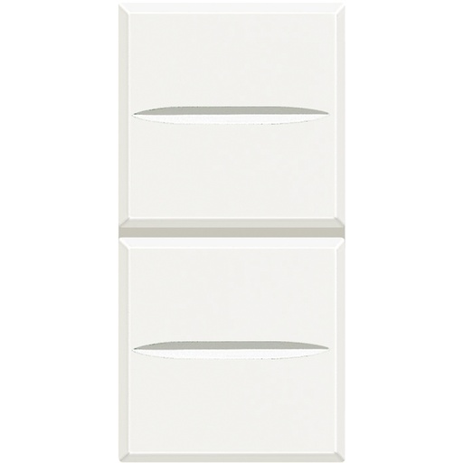 [PTG264.01052] BTICINO HD4036, Double Button Axolute ND/ND, 10 A,250 V, Automatic Connection, White, 1 Module