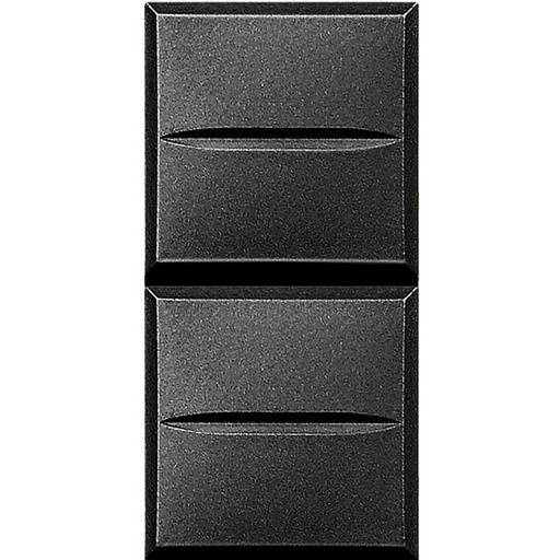 [PTG264.01053] BTICINO HS4036, Double Button Axolute ND/ND, 10A,250V, Automatic Connection, Anthracite, 1 Module